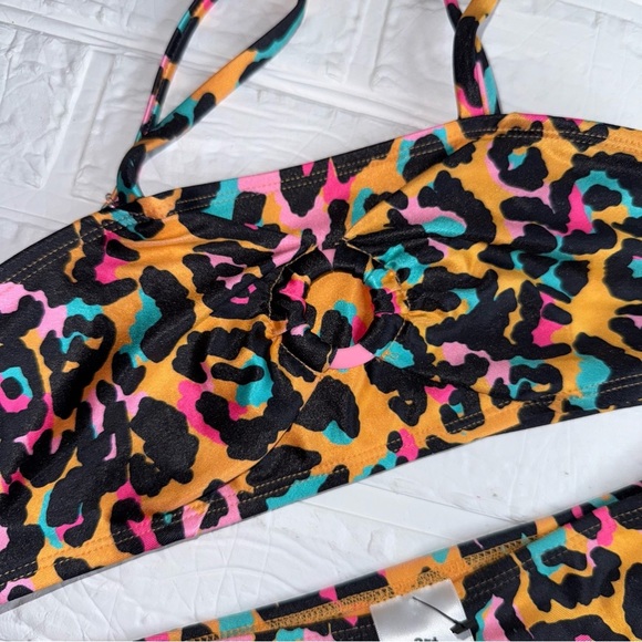 New Art Class Kids Swim Set - Multicolor Leopard Print Size L (10/12) - Picture 9 of 14